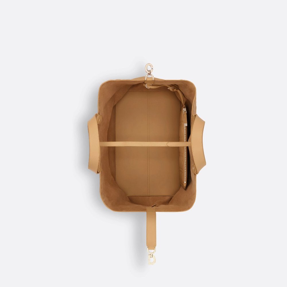 Dior Tan Quilted Toulouse Tote with Gold Hardware - Picture 4 of 11